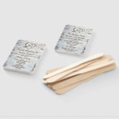 カントリー素朴樺の木ツリーバーク結婚式 プログラム ハンドファン (組立なし)