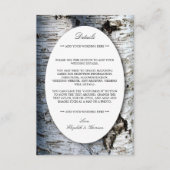 カントリー素朴樺の木ツリー結婚の詳細 エンクロージャーカード (正面)