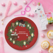 カントリー素朴、ウェスタンジャールライトカウボーイブーツ ペーパープレート (パーティー)