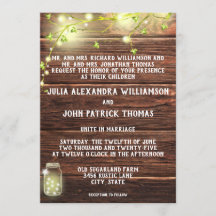 カントリー素朴・ウッド・メイスン・ストリングライツ結婚ズ