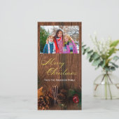 カントリー素朴・ウッド・メリーのクリスマス写真 シーズンカード (スタンド正面)