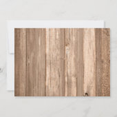 カントリー素朴・ウッド・モノグラム・ツリー日付の保存 セーブザデート (裏面)