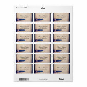 カントリー素朴・ウッド・ラッ結婚チの住所 シール (フルシート)