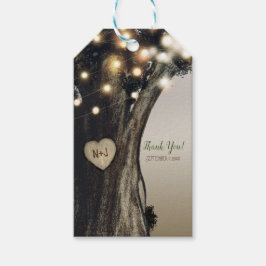 カントリー素朴・ツリー&ラモダンイツバ結婚ン ギフトタグ