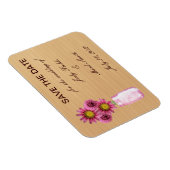 カントリー素朴・ピンク・メイソン・ジャー日付マグネットを保存 マグネット (右側)