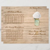 カントリー素朴・メイソン・ジャー・アジサイ・プログラム (正面/裏面)