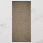 カントリー素朴・モノグラム・ツリー&バ結婚ラップのメニュー メニュー (裏面)