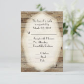 カントリー結婚ウッドのメニュー選択 出欠カード (スタンド正面)