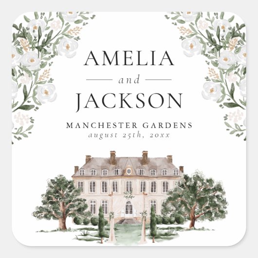 カントリー結婚サイドマナー スクエアシール (正面)