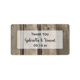 カントリー結婚バーンウッドズサンキューメッセージカード ラベル