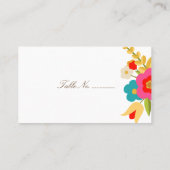 カントリー結婚フラワーズ座席表100 pk プレイスカード (裏面)