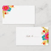 カントリー結婚フラワーズ座席表100 pk プレイスカード (正面/裏面)