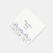 カントリー結婚ラベンダー スタンダードカクテルナプキン (角)