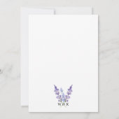 カントリー結婚ラベンダー 招待状 (裏面)