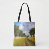 カントリー絵画ロードパーソナライズされた トートバッグ (正面)