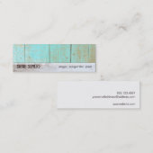 カントリー自然風化素朴ターコイズウッド スキニー名刺 (正面/裏面)