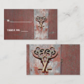 カントリー色彩の鮮やかウッド鍵結婚ズ座席表 プレイスカード (正面/裏面)