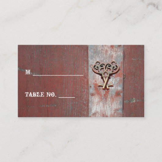 カントリー色彩の鮮やかウッド鍵結婚ズ座席表 プレイスカード (正面)
