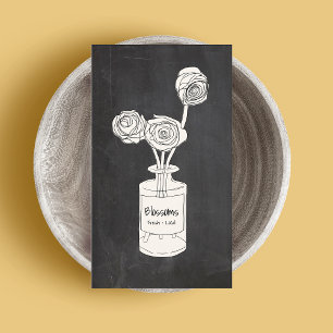 カントリー花フローラフローリストChalkboard 名刺