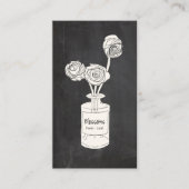 カントリー花フローラフローリストChalkboard 名刺 (正面)
