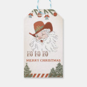 カントリー西カウボーイサンタクリスマスギフトタグ ギフトタグ (裏面)