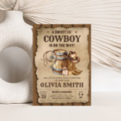 カントリー西カウボーイ赤ちゃんシャワー 招待状