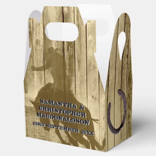 カントリー西部のカウボーイランチをテーマ結婚にした フェイバーボックス (オープン)