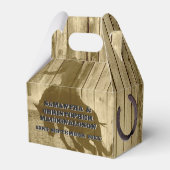 カントリー西部のカウボーイランチをテーマ結婚にした フェイバーボックス (正面サイド)