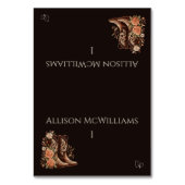 カントリー西部の花 – カウボーイブーツ – ベジタリアン テーブルナンバー (正面)