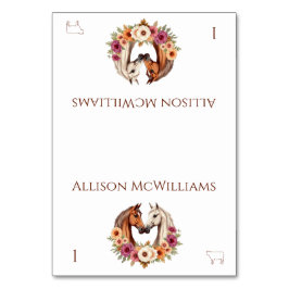 カントリー西部の馬の肉アイコン テーブルナンバー