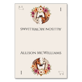 カントリー西部の馬の肉アイコン テーブルナンバー