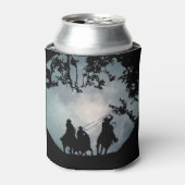 カントリー西部カウボーイズと満月ローピング 缶クーラー (缶正面)