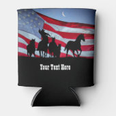 カントリー西部カウボーイロープの馬 缶クーラー (正面)