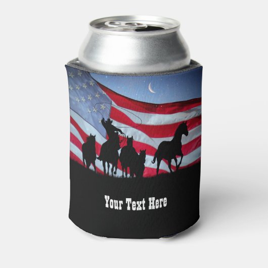 カントリー西部カウボーイロープの馬 缶クーラー (缶裏面)