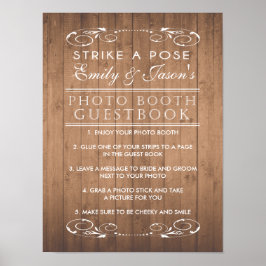 カントリー調のウェディング フォトブース ゲストブック サイン