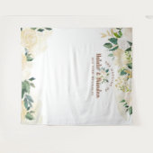 カントリー調の新鮮なルースチック シックなフォトブースの背景 タペストリー (正面(横))