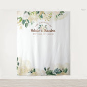 カントリー調の新鮮なルースチック シックなフォトブースの背景 タペストリー (正面)