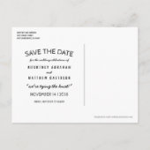 カントリー調の木製黒板でおしゃれに「Save the Date」 案内ポストカード (裏面)