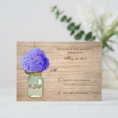 カントリー調の素朴なメイソンジャー コーンフラワー ブルー RSVP (スタンド正面)