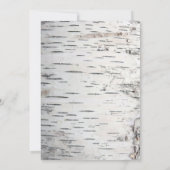 カントリー調の素朴な樺の木の皮の結婚式招待状 招待状 (裏面)