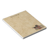 カントリー赤いサルトボックス、黒いカラス、私はプリムスが大好き ノートパッド (アングル)