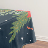 カントリー赤ポインセティオンブルー テーブルクロス (インサイチュ)