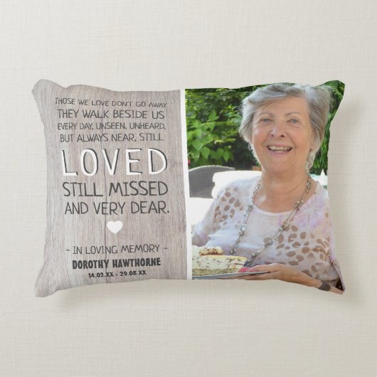 カントリー軽素朴木材 | フォトメモリアル アクセントクッション (正面)