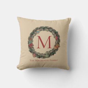 カントリー金ゴールドクリスマスカウボーイリース クッション