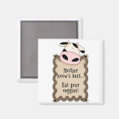 カントリー間抜けおもしろい牛冷蔵庫用マグネット マグネット (正面/裏面)