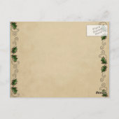 カントリー雪だるまとペンギン友情はがき ポストカード (裏面)