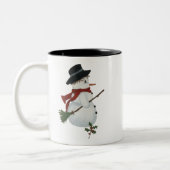 カントリー雪だるまマグ ツートーンマグカップ (左)