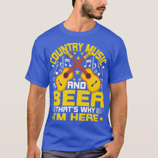 カントリー音楽とビールなぜIm HereヴィンテージM Tシャツ