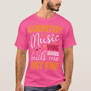 カントリー音楽ワインが私に合う素晴らしJust Band Acousti Tシャツ