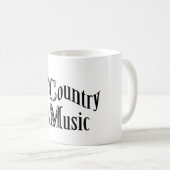 カントリー音楽 コーヒーマグカップ (正面右)